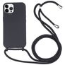 Mobigear Lanyard iPhone 16 Pro Silikon Handykette - Schwarz