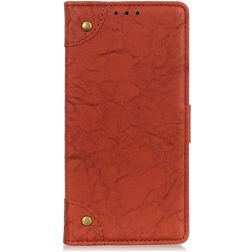 Mobigear Ranch Samsung Galaxy A21 Hülle Klapphülle Geldbörse - Braun