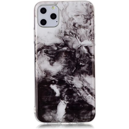 Mobigear Marble iPhone 11 Pro TPU (flexibel) Backcover - Schwarz / Weiß