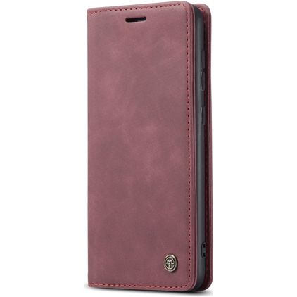 Caseme 013 Samsung Galaxy A51 Hülle Klapphülle Geldbörse - Weinrot