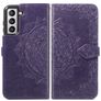 Mobigear Mandala Samsung Galaxy S21 FE Hülle Klapphülle Geldbörse - Lila