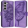 Mobigear Butterfly Samsung Galaxy Z Fold 6 Hülle Klapphülle Geldbörse - Lila