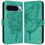 Mobigear Butterfly Google Pixel 9 Pro XL Hülle Klapphülle Geldbörse - Grün