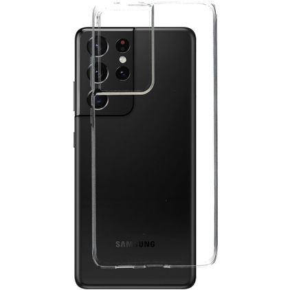 Mobiparts Classic Durchsichtig Samsung Galaxy S21 Ultra Hülle Flexibles TPU Backcover - Transparent