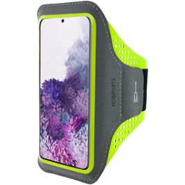 Mobiparts Comfort Fit Handyhalterung Joggen Samsung Galaxy S20 Sporthülle Neopren Sportarmband - Neon Green