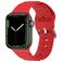 Mobigear Bumpy Silikon Apple Watch Armband Dornschließe - 42/41/40/38 mm - Rot
