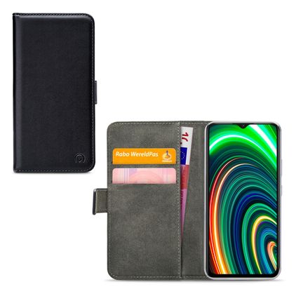 Mobilize Classic Gelly Wallet Realme C25Y Klapphülle Portemonnaie - Schwarz