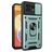 Mobigear Armor Ring Cam Slide Motorola Edge 40 Pro Hülle Hardcase Backcover Stoßfest mit Ringhalter und Kamera Slider - Grün