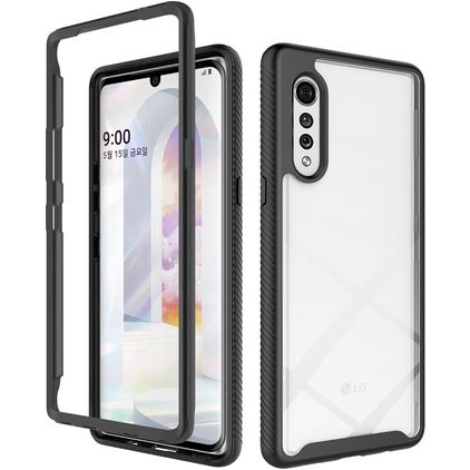 Mobigear Two-Layer LG Velvet Hardcase Backcover Shockproof - Schwarz