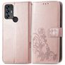 Mobigear Clover TCL 30 SE Hülle Klapphülle Geldbörse - Roségold