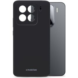 Mobilize Rubber Gelly Xiaomi 15 Hülle Flexibles TPU Backcover - Schwarz