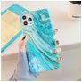 Mobigear Marble iPhone 12 Pro Max Hülle Flexibles TPU Backcover - Grün
