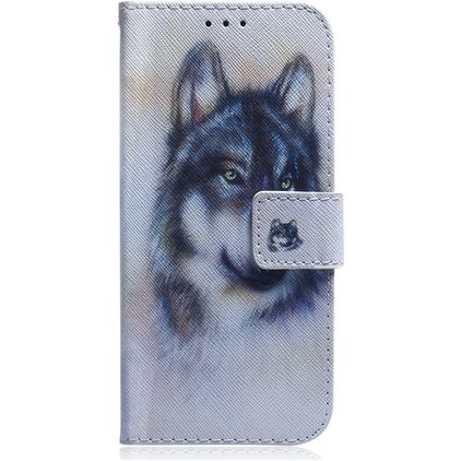 Mobigear Design Xiaomi Redmi Go Hülle Klapphülle Geldbörse - Wolf