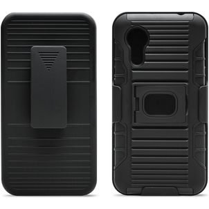 Xccess Combo Samsung Galaxy Xcover 5 Hülle Hardcase Backcover mit Ständer - Schwarz