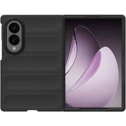Mobigear Bumpy Samsung Galaxy Z Fold 8 Hülle Flexibles TPU Backcover - Schwarz