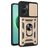 Mobigear Armor Ring Cam Slide Xiaomi Redmi 10 5G Hülle Hardcase Backcover Stoßfest mit Ringhalter und Kamera Slider - Gold
