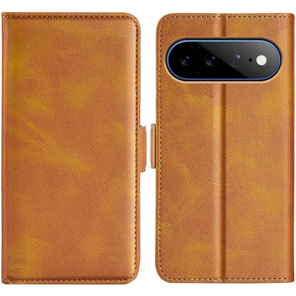 Mobigear Slim Magnet Google Pixel 11 Pro XL Hülle Klapphülle Geldbörse - Cognac