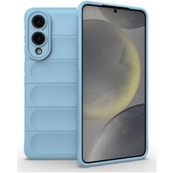 Mobigear Bumpy Samsung Galaxy S25 Edge Hülle Flexibles TPU Backcover - Blau