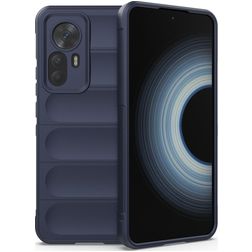 Mobigear Bumpy Xiaomi 12T Hülle Flexibles TPU Backcover - Dunkelblau