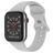 Mobigear Sport Dual Silikon Apple Watch Armband Drückerschließe - 49/46/45/44 mm - Grau