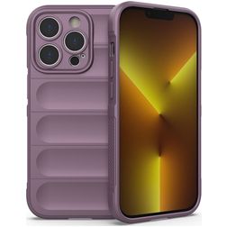 Mobigear Bumpy iPhone 14 Pro Hülle Flexibles TPU Backcover - Lila