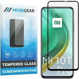 Mobigear Premium Xiaomi Mi 10T Pro Panzerglas Displayschutz - Hüllenfreundlich - Schwarz