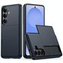 Mobigear Card Samsung Galaxy S26 Plus Hülle Hardcase Backcover Stoßfest mit Kartenhalter - Blau