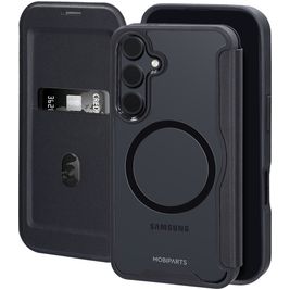 Mobiparts Shield Line Samsung Galaxy S25 MagSafe Hülle Klapphülle - Schwarz