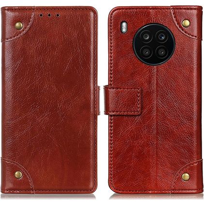 Mobigear Ranch HONOR 50 Lite Hülle Klapphülle Geldbörse - Braun
