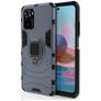 Mobigear Armor Ring Xiaomi Redmi Note 10 4G Hülle Hardcase Backcover Stoßfest mit Ringhalter - Blau