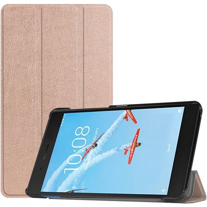 Mobigear Tri-Fold Lenovo Tab E7 Hülle Klapphülle - Roségold