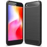 Mobigear Brushed Slim Xiaomi Redmi Go Hülle Flexibles TPU Backcover - Schwarz