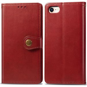 Mobigear Snap Button iPhone 8 Hülle Klapphülle Geldbörse - Rot