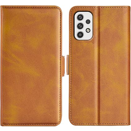 Mobigear Slim Magnet Samsung Galaxy A23 Hülle Klapphülle Geldbörse - Cognac