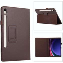 Mobigear Classic Samsung Galaxy Tab S11 Klapphülle + Stylus-Halter - Braun