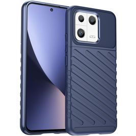 Mobigear Groove Xiaomi 13 Hülle Flexibles TPU Backcover - Blau