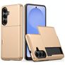 Mobigear Card Samsung Galaxy S26 Plus Hülle Hardcase Backcover Stoßfest mit Kartenhalter - Gold