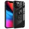 Mobigear Crystal Ring iPhone 14 Pro Max Hülle Hardcase Backcover mit Ringhalter - Transparent / Schwarz