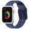 Mobigear Dashed Silikon Apple Watch Armband Dornschließe - 42/41/40/38 mm - Dunkelblau