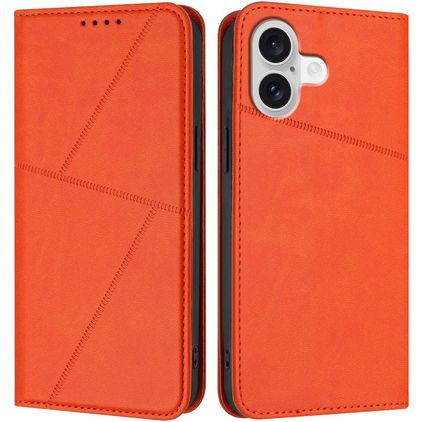 Mobigear Frosted Flip iPhone 17 Hülle Klapphülle Geldbörse - Orange