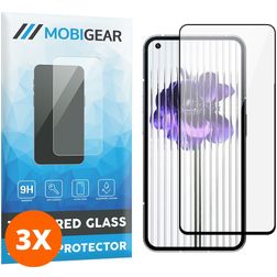 Mobigear Premium Nothing Phone (1) Panzerglas Gehärtetes Glas Displayschutz - Hüllenfreundlich - Schwarz (3er Pack)