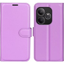 Mobigear Classic Realme GT 6 Hülle Klapphülle Geldbörse - Lila