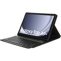 Mobiparts Bluetooth Keyboard Samsung Galaxy Tab A9 Plus (2023) Hülle QWERTY Bluetooth Tastatur Klapphülle - Schwarz