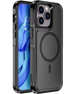 Mobigear Traveller iPhone 14 Pro MagSafe Hülle Hardcase Backcover Stoßfest - Schwarz