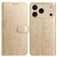 Mobigear Flowers iPhone 17 Pro Max Hülle Klapphülle Geldbörse - Gold