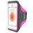 Mobiparts Comfort Fit Handyhalterung Joggen iPhone SE (2016) Sporthülle Neopren Sportarmband - Neon Pink