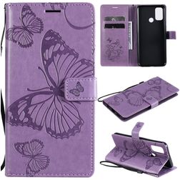 Mobigear Butterfly OPPO A53s Hülle Klapphülle Geldbörse - Lila