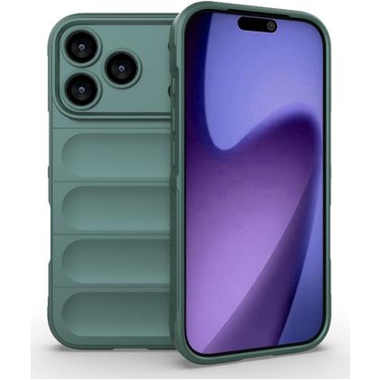 Mobigear Bumpy iPhone 18 Pro Hülle Flexibles TPU Backcover - Grün