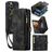 Caseme 008 iPhone 12 Pro Max Hülle Abnehmbare 2in1 Klapphülle Geldbörse - Schwarz