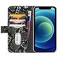 Mobilize Magnet Zipper iPhone 12 Mini Hülle Abnehmbare 2in1 Klapphülle Geldbörse - Schwarz